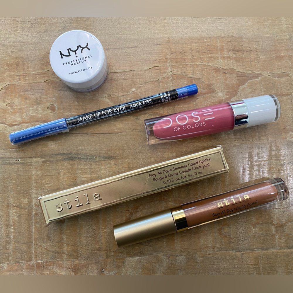 4 makeup lot Dose of Colors Makeup Forever Aqua Eyes Still NYX bundle